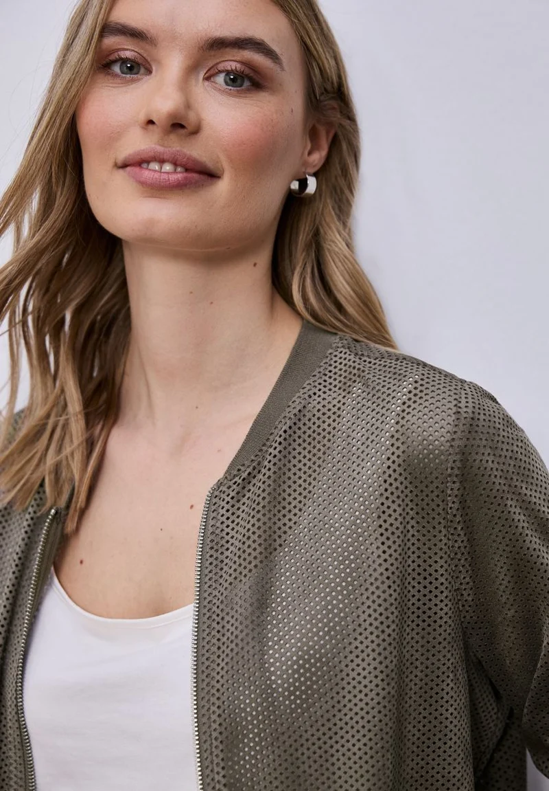 Blouson aus Velours Mesh mit Zipper