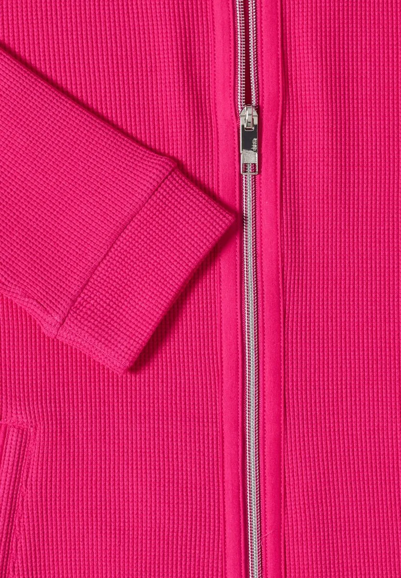 Langarm Jacke mit Kapuze und Taschen