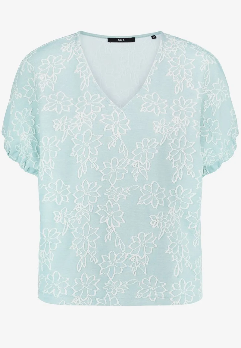 Shirt mit Blumen-Stickerei