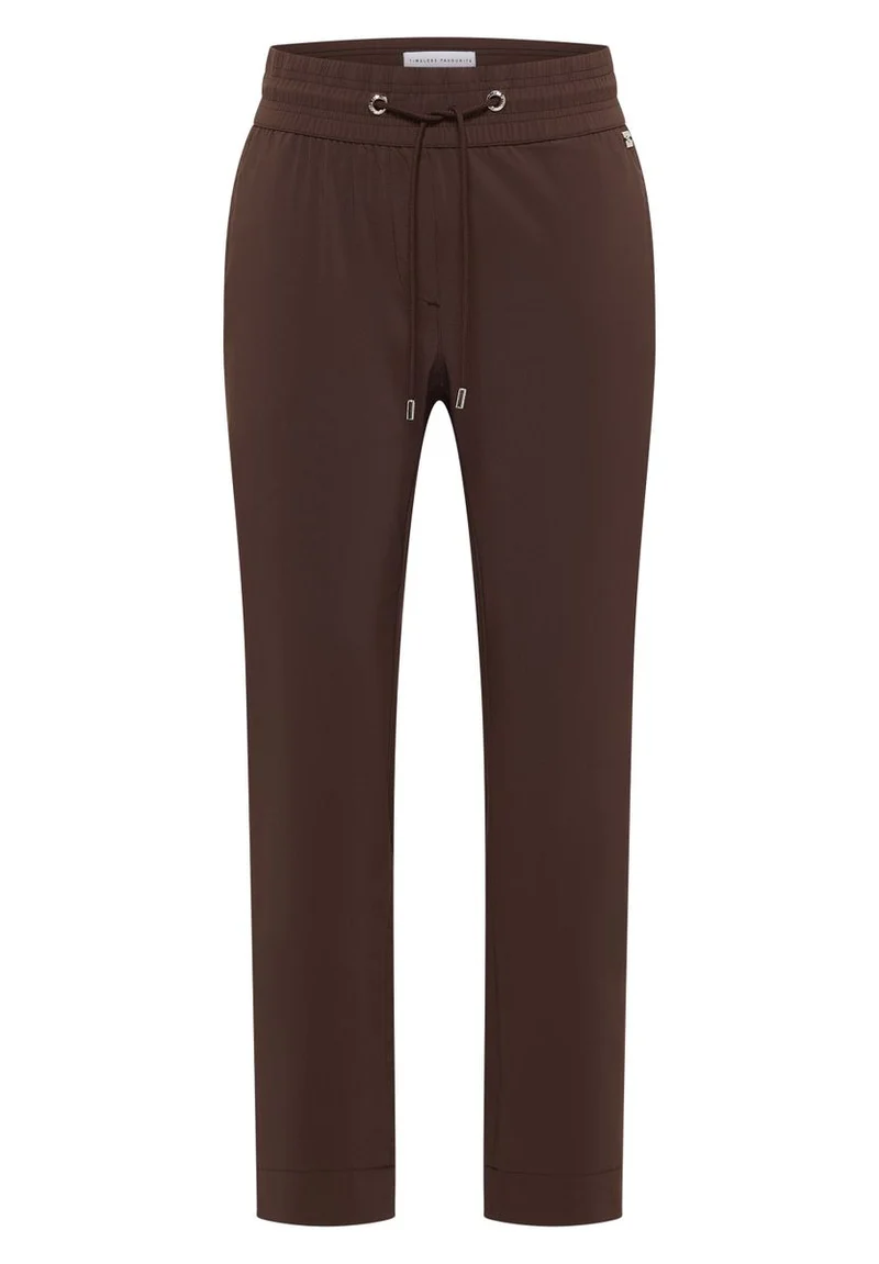 Mid Waist Slim Leg Hose im Casual Fit