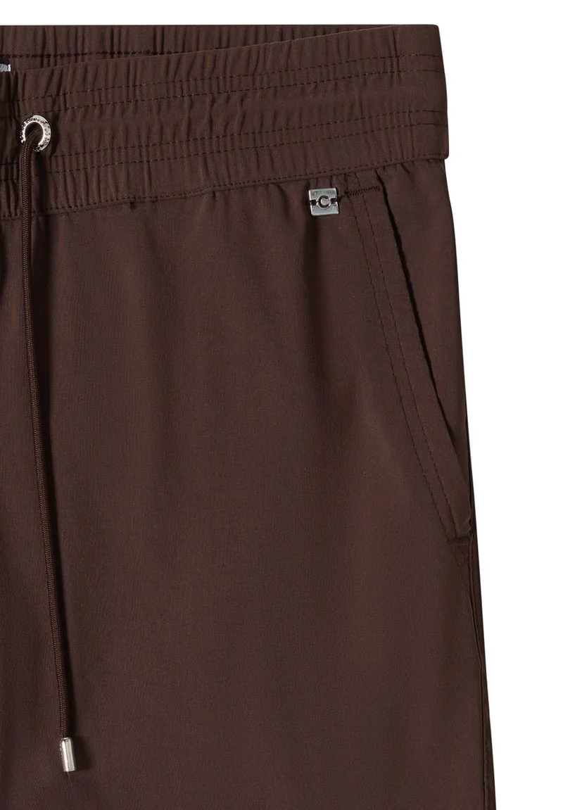 Mid Waist Slim Leg Hose im Casual Fit