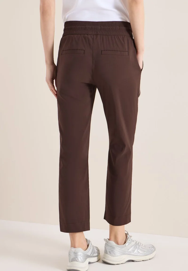Mid Waist Slim Leg Hose im Casual Fit