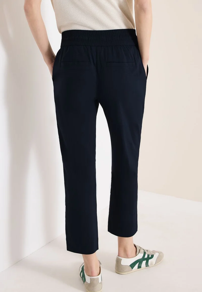Mid Waist Slim Leg Hose im Casual Fit