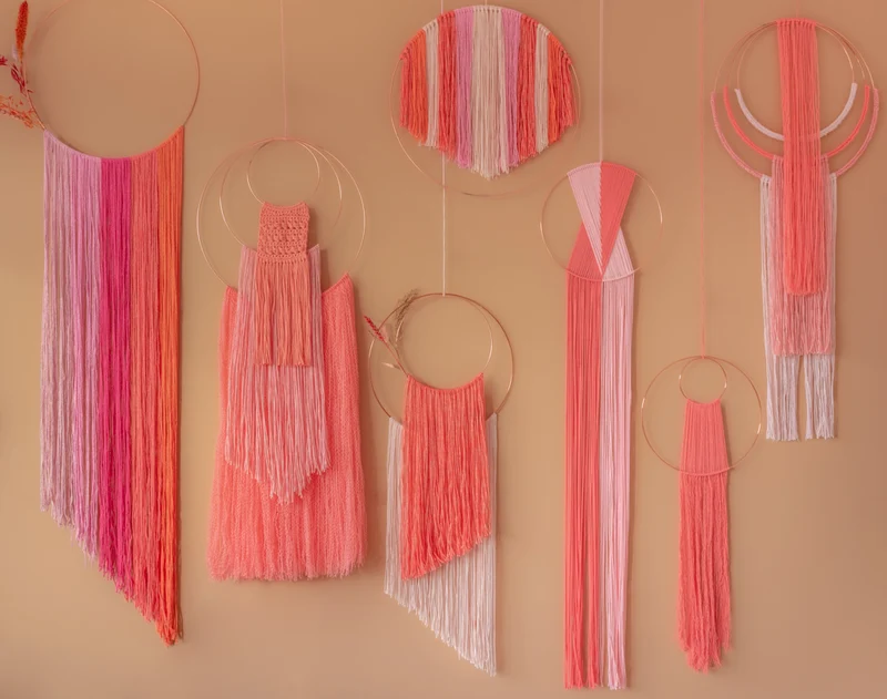 Makramee-Anleitung „Yarn and Colors More Wall Hangings“ – Musterpaket