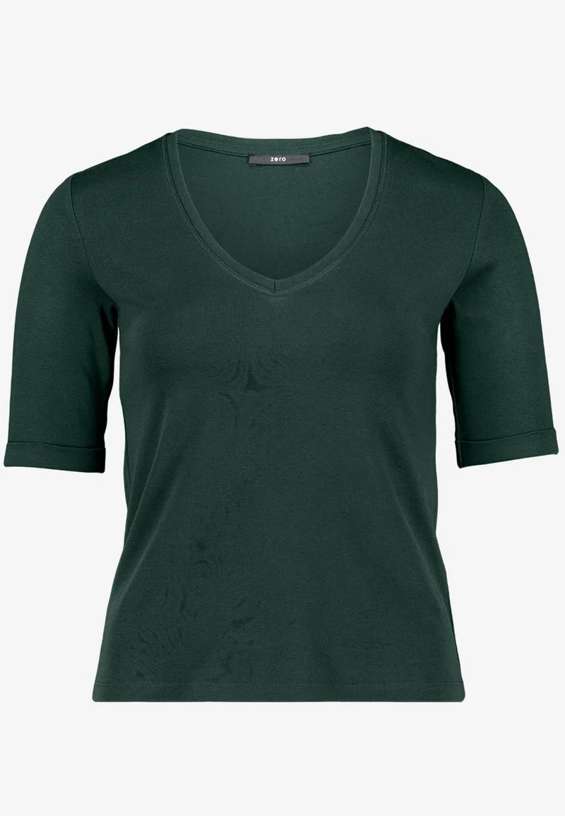 Basic-T-Shirt mit V-Ausschnitt