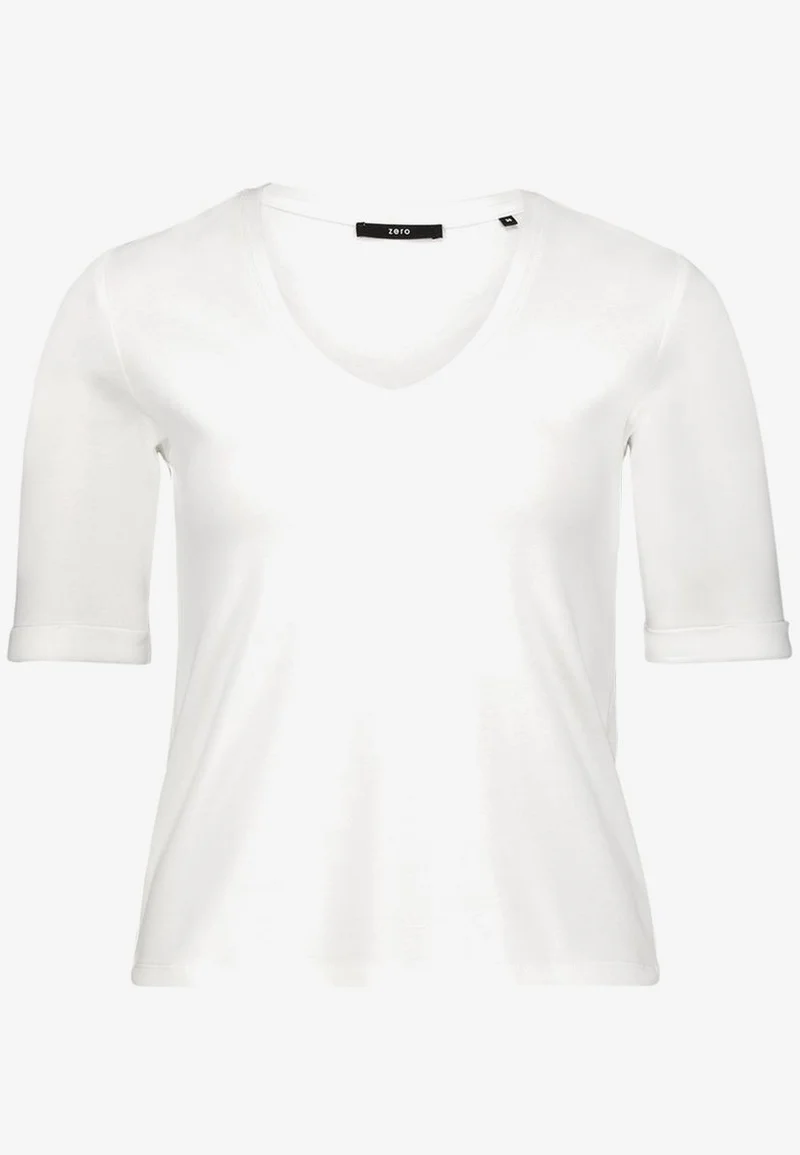 Basic-T-Shirt mit V-Ausschnitt