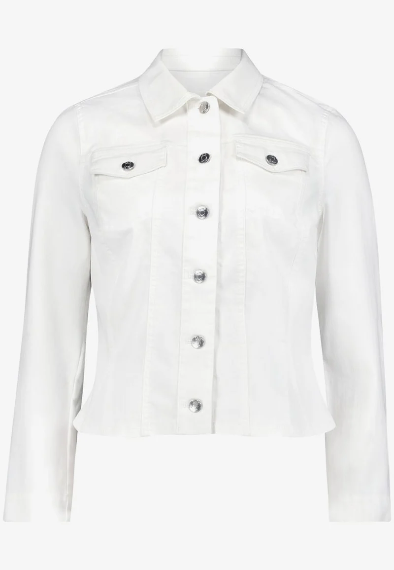Jeansjacke tailliert mit Knopfleiste