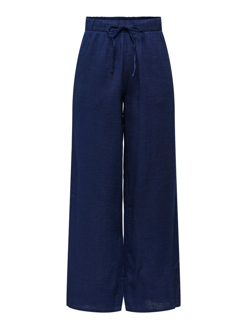 ONLLEONI SEERSUCKER PULL UP PANTS WVN