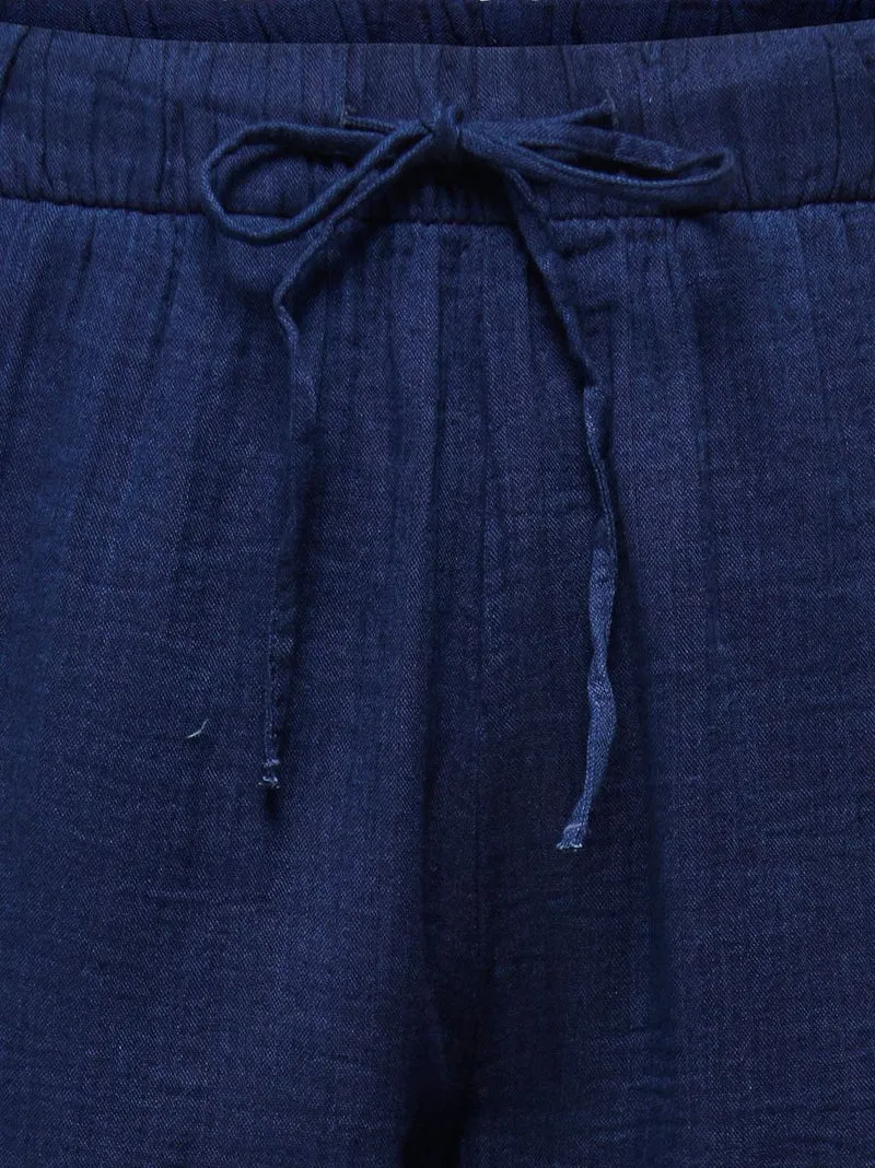 ONLLEONI SEERSUCKER PULL UP PANTS WVN