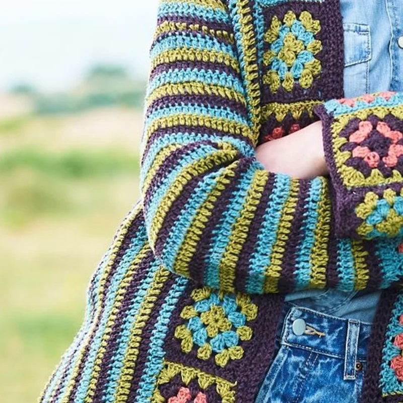 Stylecraft ReCreate DK Granny-Motiv-Pullover – Häkelanleitung (digital)