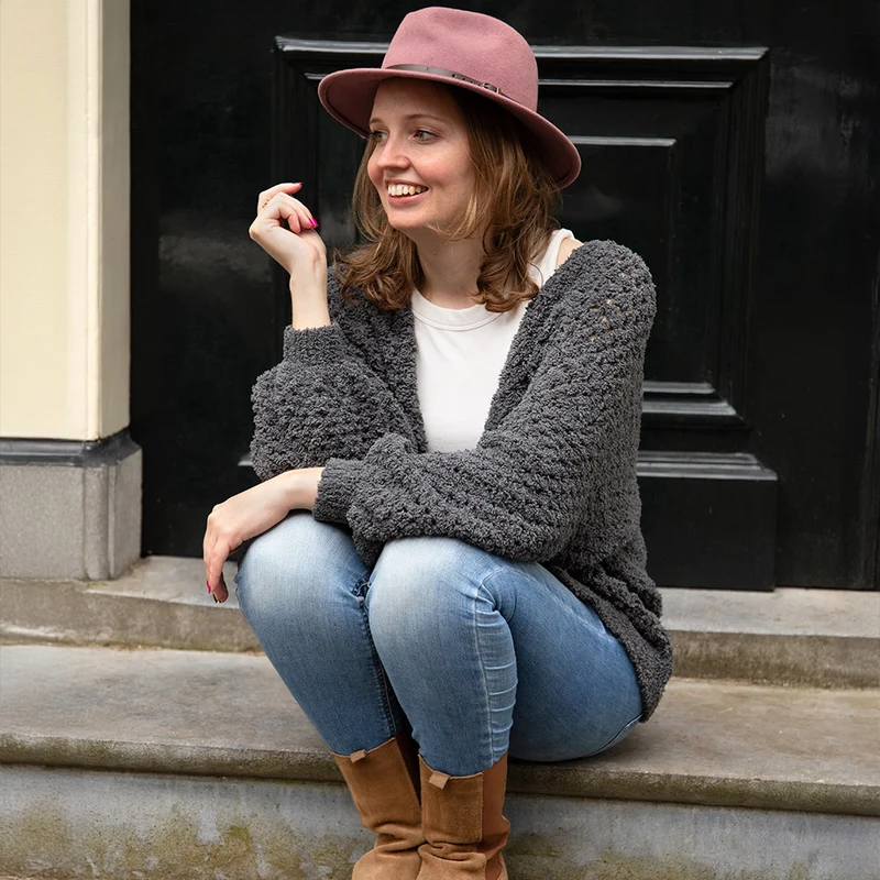 Häkelpaket „BudgetYarn Soft Aran Granny Stripe“ – Jacke