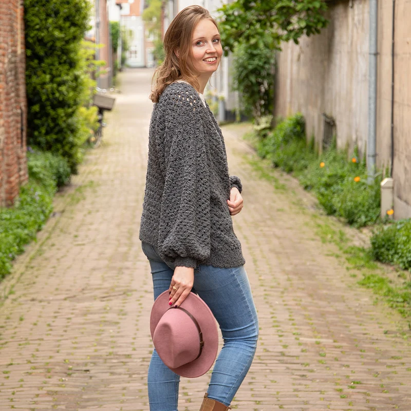 Häkelpaket „BudgetYarn Soft Aran Granny Stripe“ – Jacke