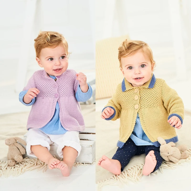 Strickanleitung Stylecraft Bambino DK Nr. 9756 Babyjacken