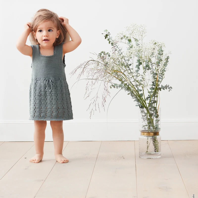Strickpaket „Cotone“ – Mädchenkleid