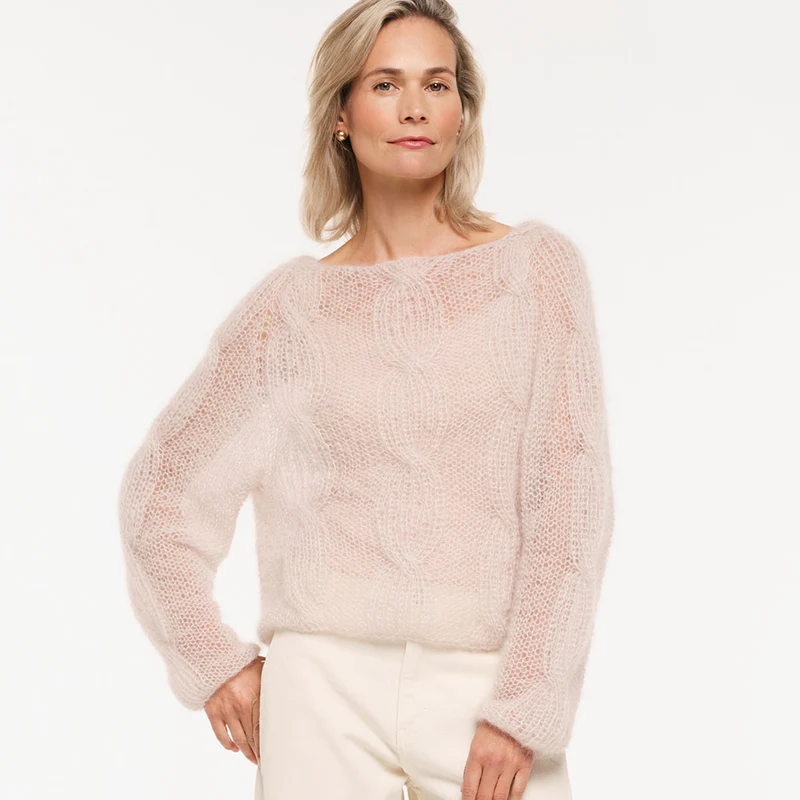 Lana Grossa Giulia Pullover – Strickpaket (Farbe nach Wahl) | Silkhair