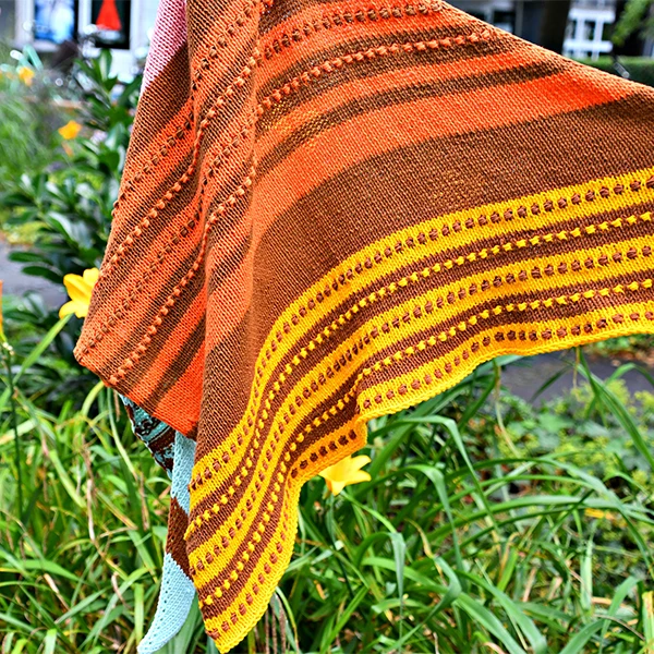Strickpaket „Sweet Seventies“ – Umschlagtuch