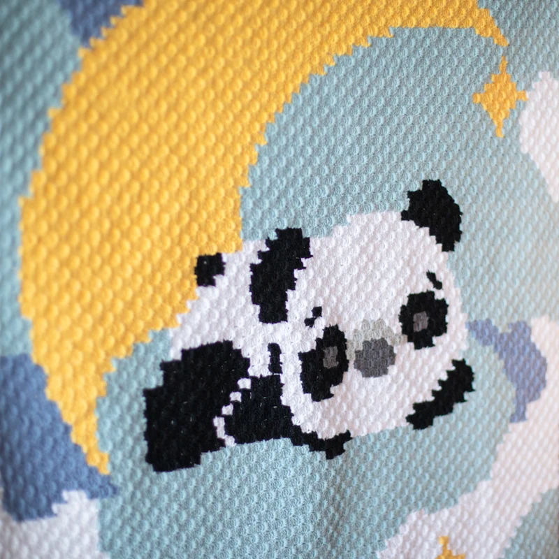Häkelpaket für eine Babydecke „Panda“