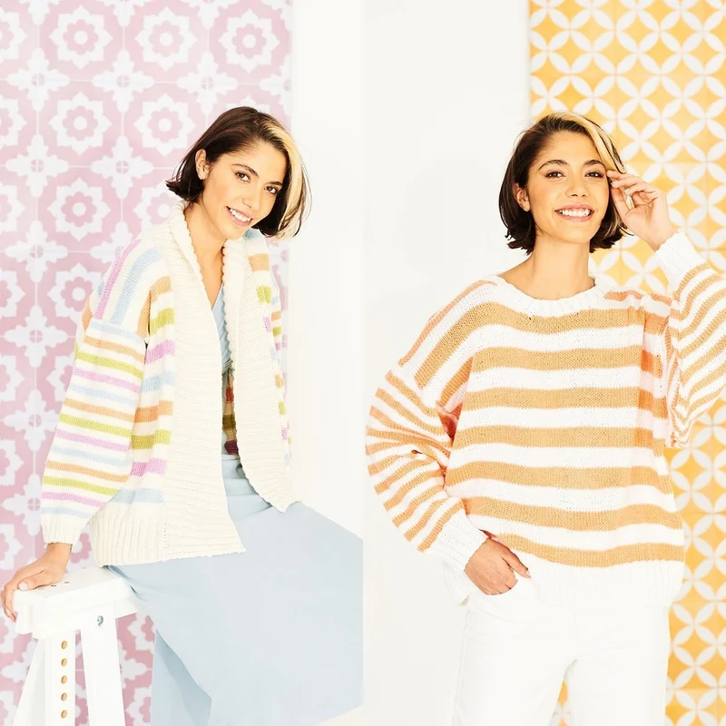 Strickanleitung Stylecraft Bellissima DK Nr. 9852 Pullover und Jacke (digital)