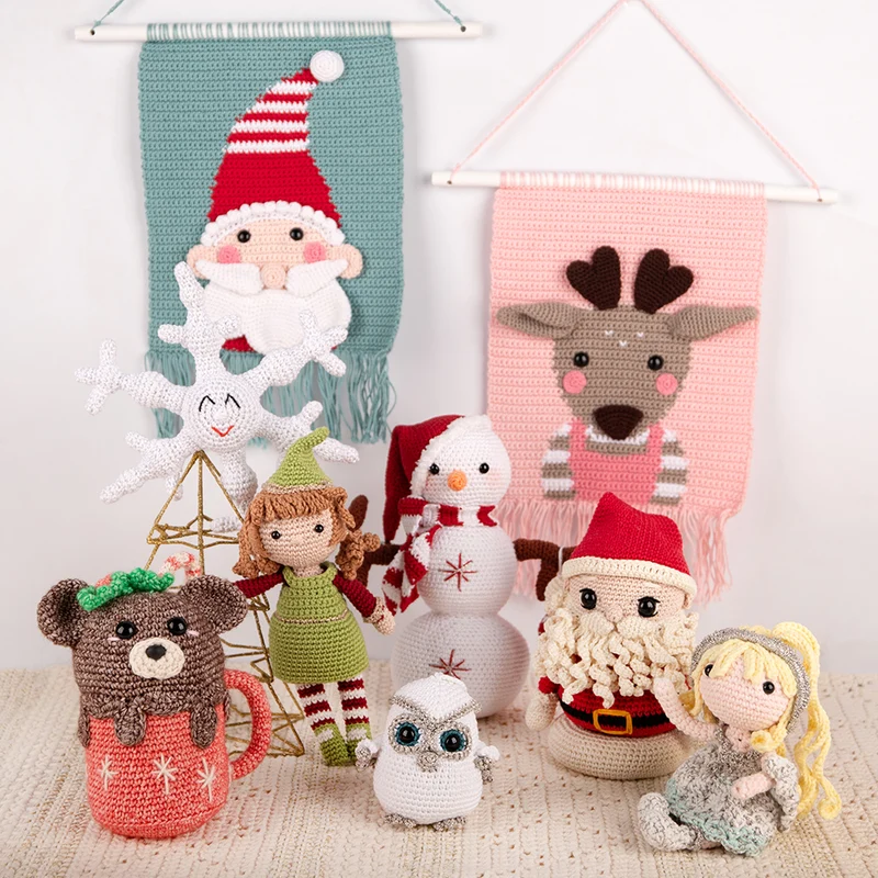Weihnachts-Eulen-Häkelpaket – Creïmtions