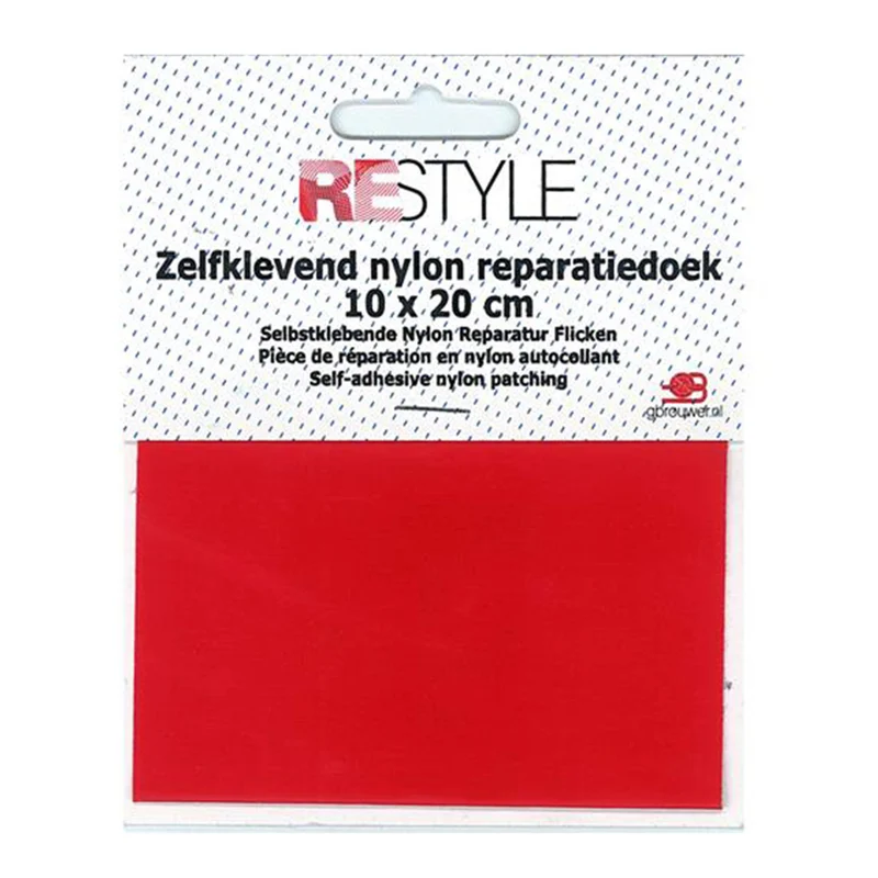 Restyle-Reparaturflicken aus Nylon, 10 cm x 20 cm, selbstklebend, 722, Rot