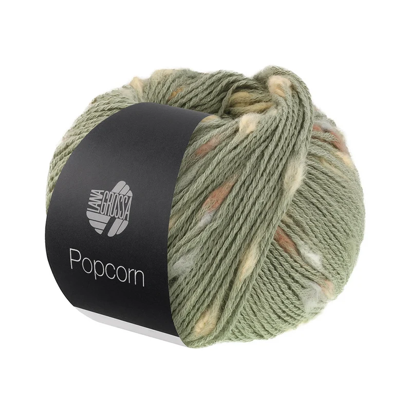 Lana Grossa Popcorn 013 Reseda-Grün/Beige/Camel/Nougat