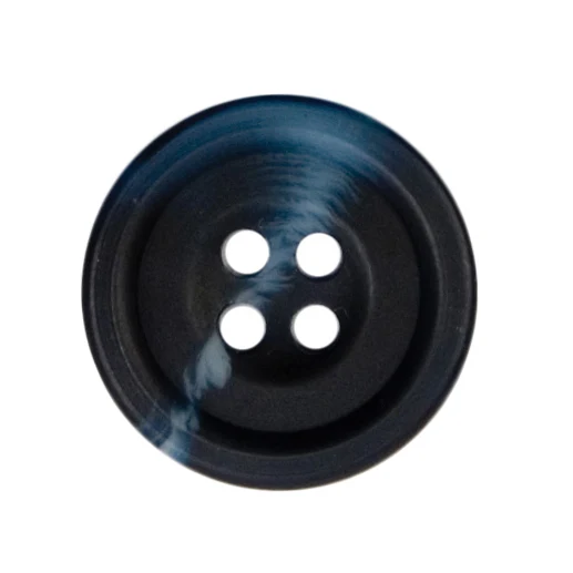 Milward-Knopf, matt, Dunkelblau, 15 mm (4 Stück)