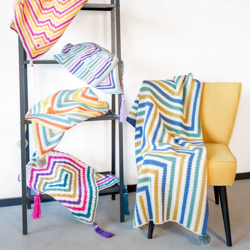 Yarn and Colors – „Amazing Blankets“-Anleitungsset (digital)