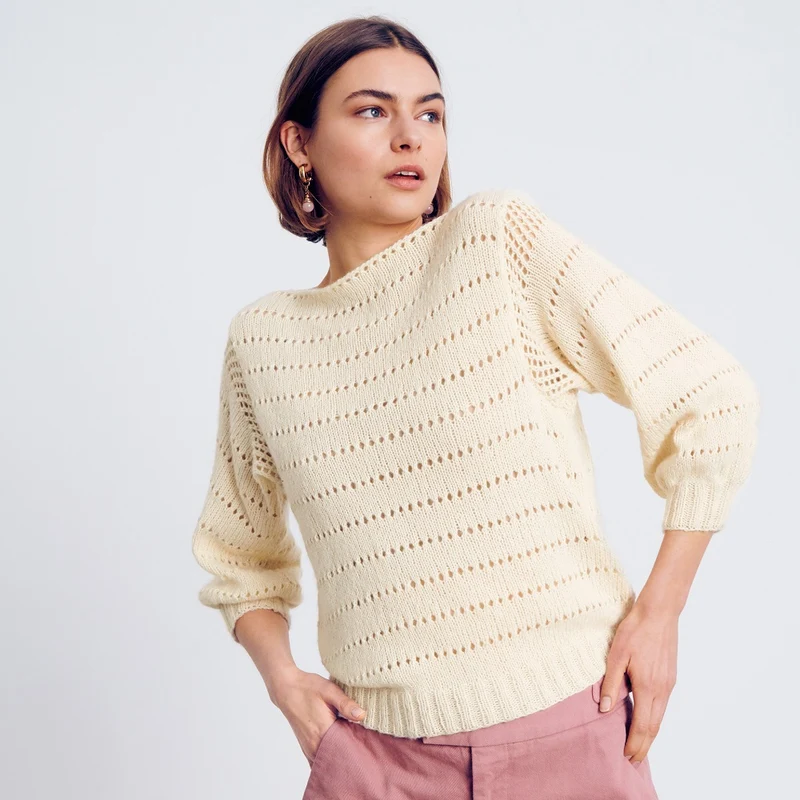 Ecopuno – Strickpaket für einen romantischen Sommerpullover