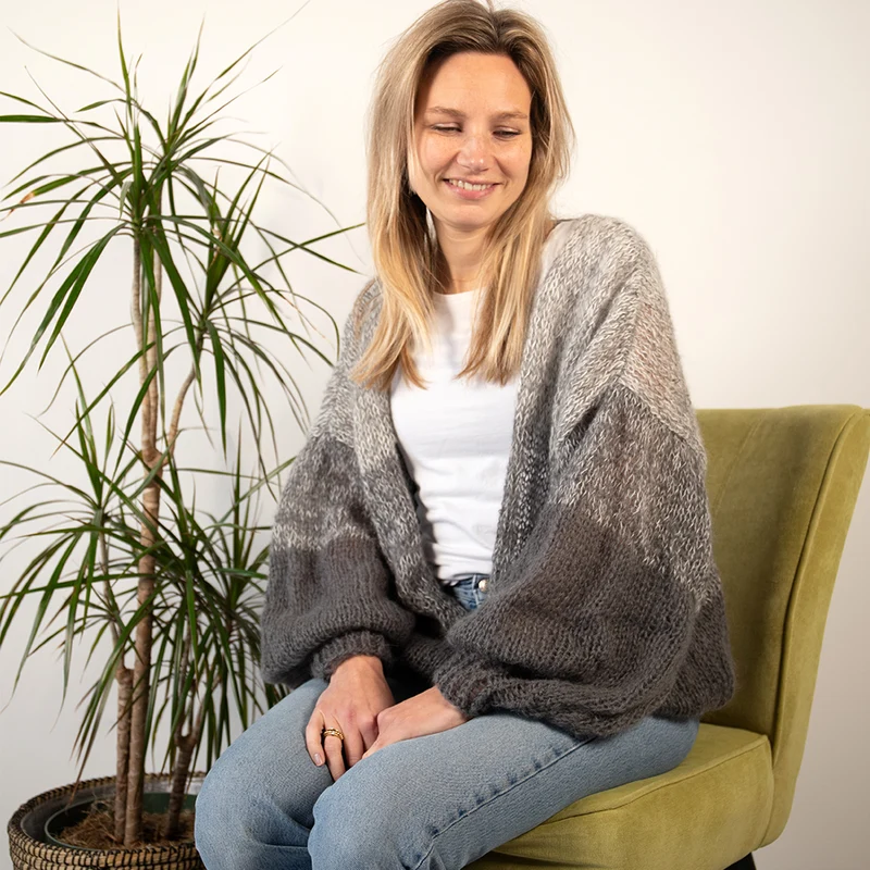 Strickpaket „Cloud Cardigan Degradé“