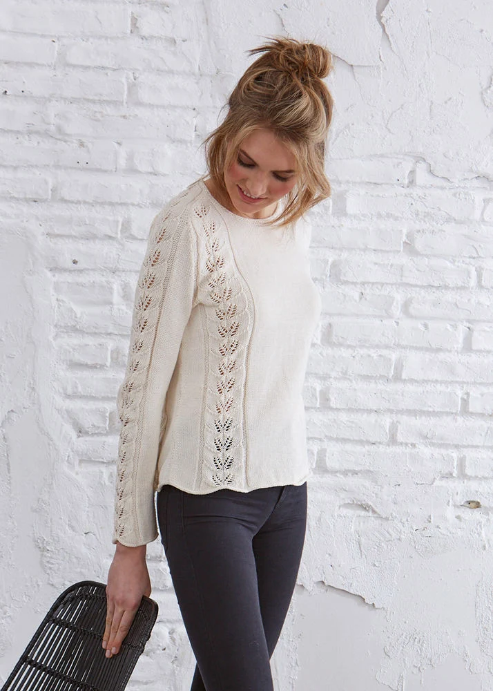 SMC-Pullover mit Spitzenmuster – Strickanleitung