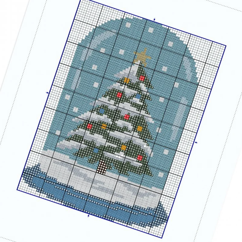 Weihnachtsbaum-Kreuzstich-Stickanleitung (digital)
