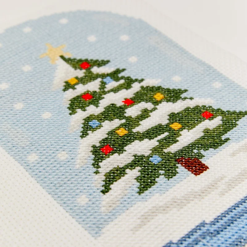 Weihnachtsbaum-Kreuzstich-Stickanleitung (digital)
