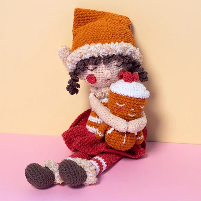 Weihnachtself-Mädchen-Häkelpaket