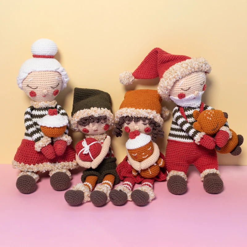 Weihnachtself-Mädchen-Häkelpaket
