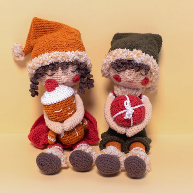 Weihnachtself-Mädchen-Häkelpaket