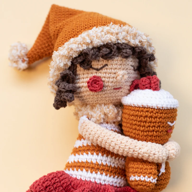 Weihnachtself-Mädchen-Häkelpaket