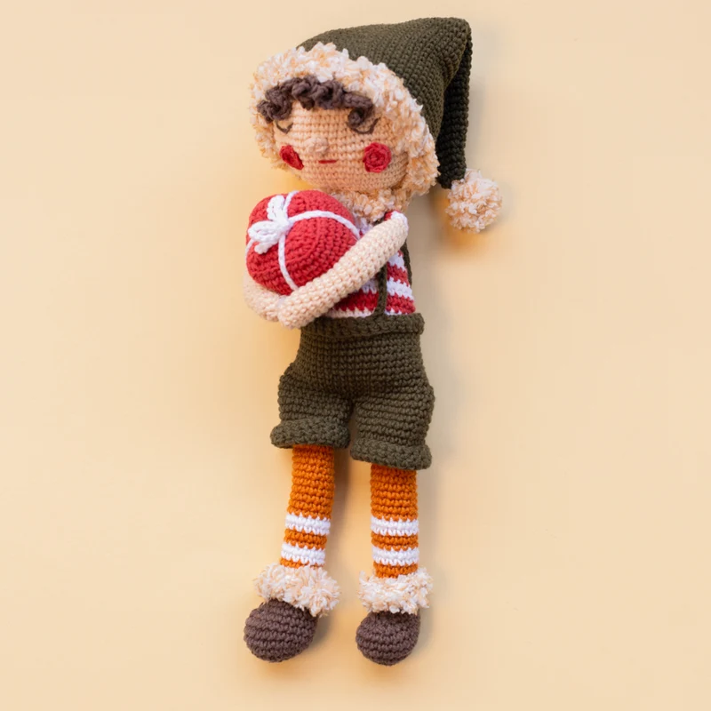 Weihnachtself-Junge – Häkelpaket