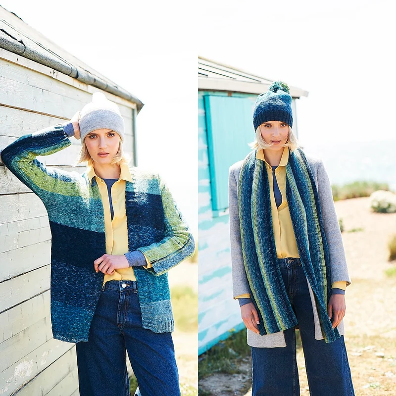 Strickanleitung Stylecraft Batik Swirl DK Nr. 9673: Jacke, Schal und Mütze