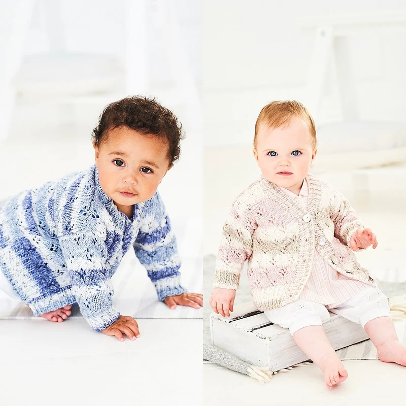 Strickanleitung Stylecraft Bambino Prints DK Nr. 9746 Babyjacken