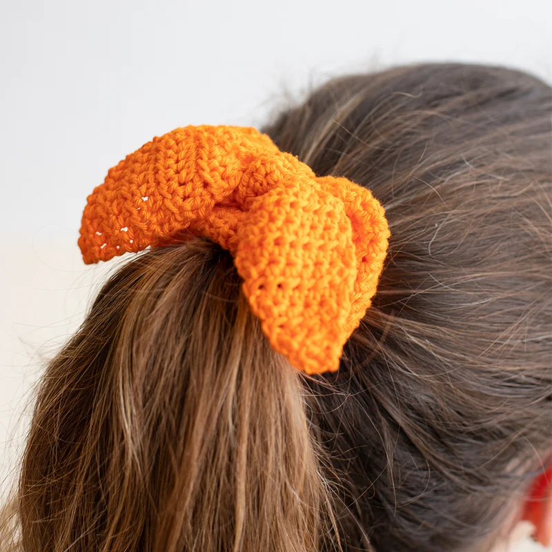Häkelanleitung für ein Scrunchie zum Königstag in Orange (digital)