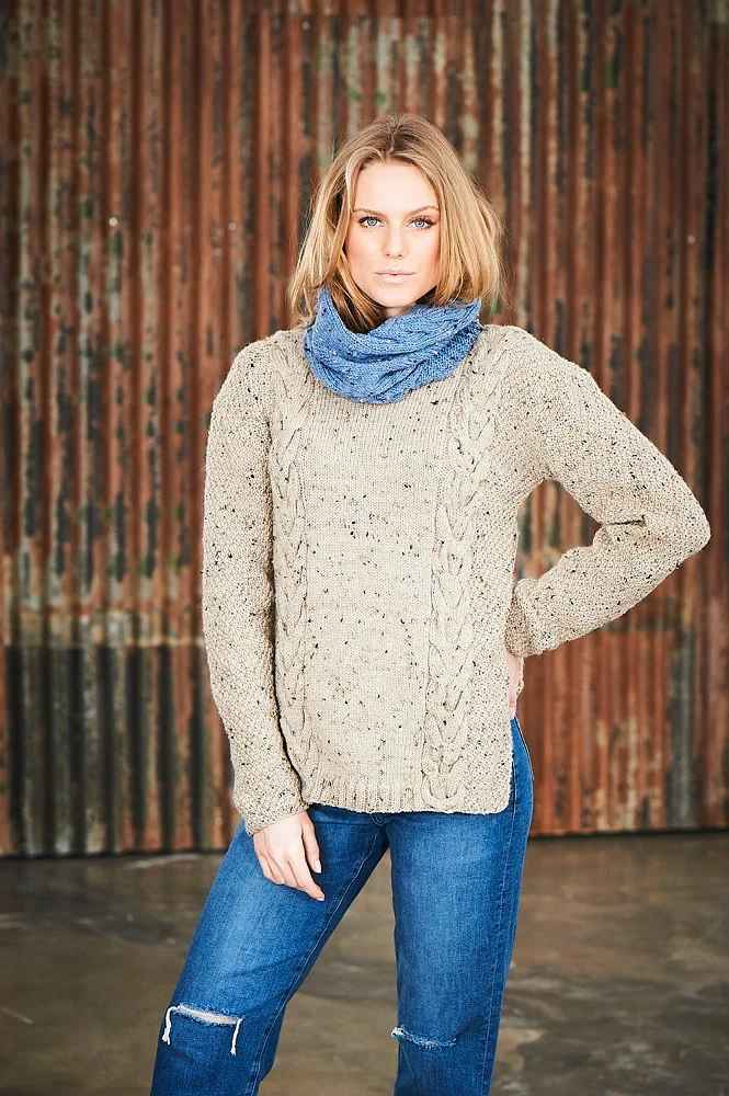 Strickanleitung Stylecraft Life DK Nr. 9657 Pullover und Rollkragenschal
