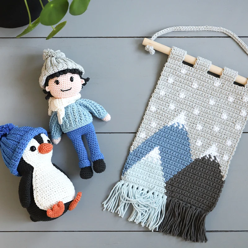 Winter-Wandbehang-Häkelpaket