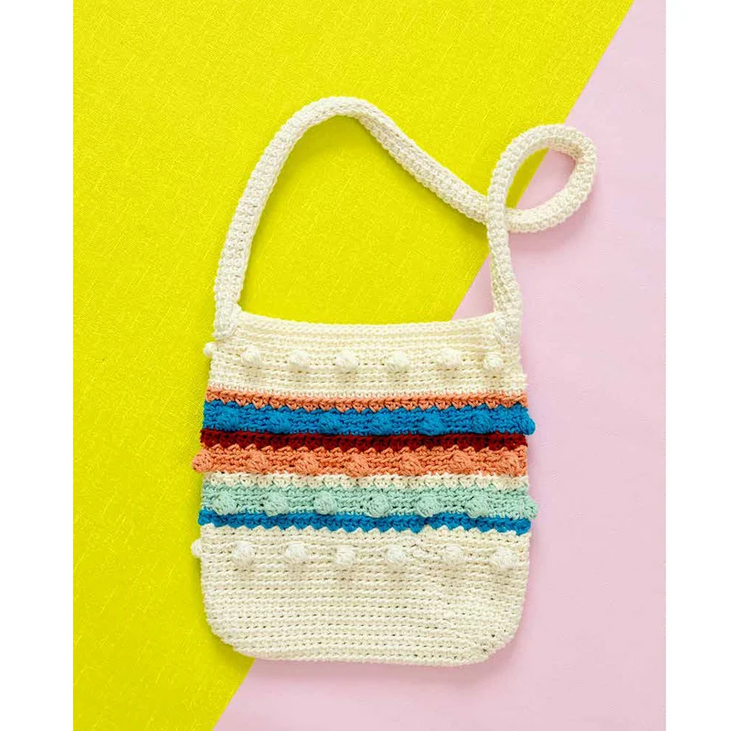 Karin Blumen-Tasche mit Noppen – Garnpaket