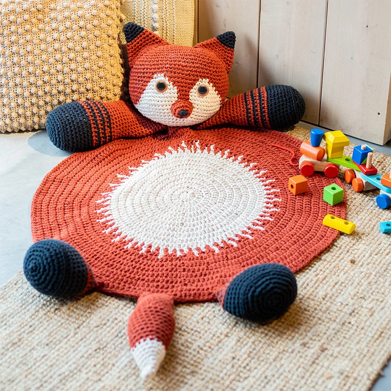 Häkelpaket für eine Kuscheldecke „Fuchs“