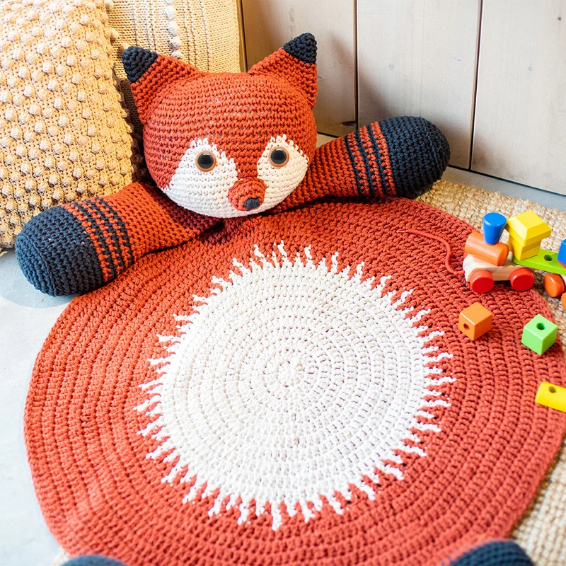Häkelpaket für eine Kuscheldecke „Fuchs“