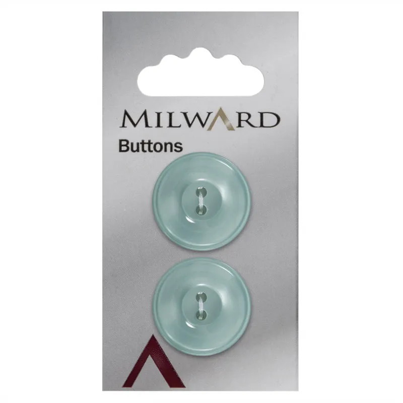 Milward-Knopf aus Perlmutt, hellgrün, 22 mm (2 Stück)
