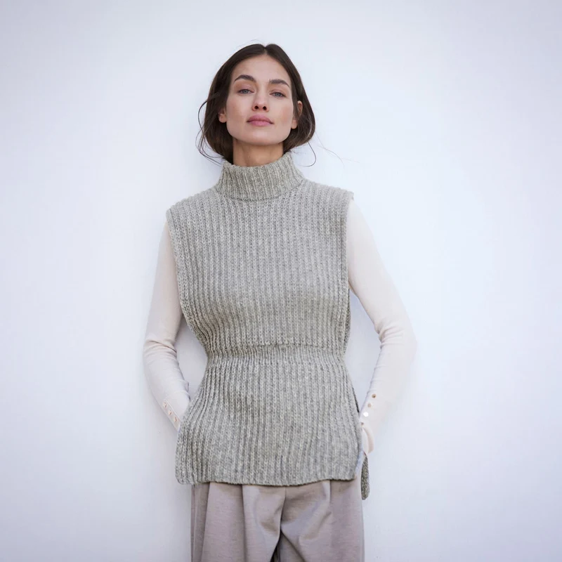 Lana Grossa Cool Merino Wickeljacke – Strickpaket – freie Farbwahl