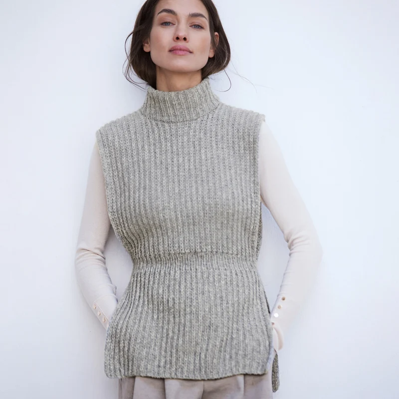 Lana Grossa Cool Merino Wickeljacke – Strickpaket – freie Farbwahl