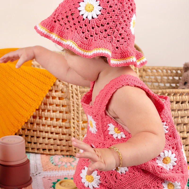 Granny Square-Kinderhut mit Blumen – Häkelanleitung (digital)