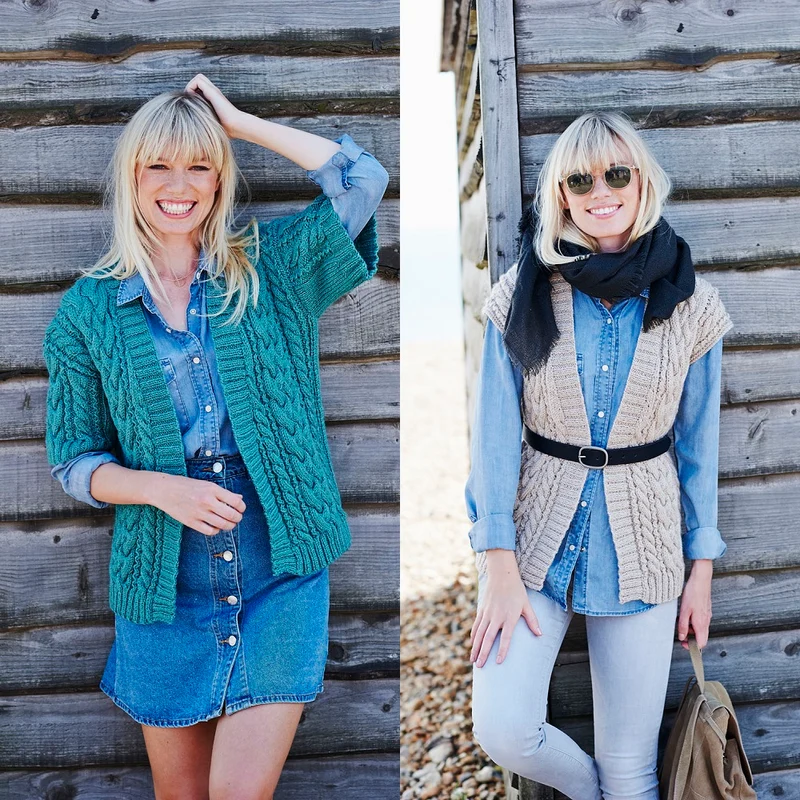 Strickanleitung Stylecraft Life Aran Nr. 9442: Strickjacke und Jacke